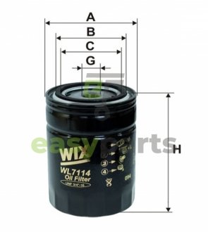 Фільтр оливи WIX FILTERS WL7114