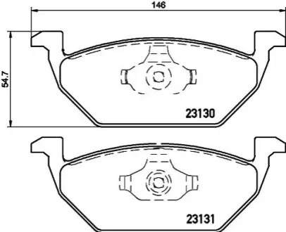 Гальмівні колодки дискові перед. Audi A3/Seat Leon/Skoda Fabia/VW Bora/Golf IV/V/VI HELLA 8DB 355 008-591