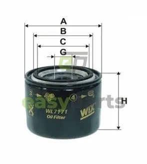 Фільтр масляний Kia Ceed 1.4-1.6/Mazda 626/3/6 2.0D 86-10 WIX FILTERS WL7171