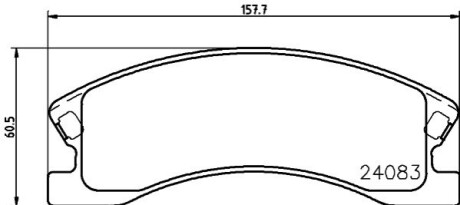 Гальмівні колодки дискові перед. Jeep Grand Cherokee 00- HELLA 8DB355011-541