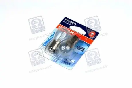 Автолампа P21/4W 12V 21/4W BAZ15d 2шт в блiстерi OSRAM 7225-02B