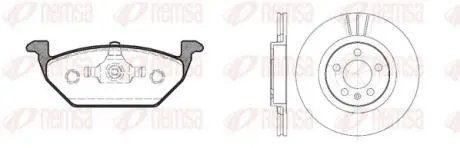 Комплект тормозной передн. SEAT LEON,SKODA OCTAVIA 97-, GOLF 97- REMSA 8633.00 (фото 1)