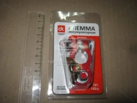 Клемма аккумуляторная (положительная) свинцовая, болт с барашком, 140гр <ДК> Дорожная Карта DK-TL114P