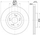 Тормозной диск перед. Accord VIII 08- 2.0-2.4 296mm PAGID HELLA 8DD355116-101 (фото 4)