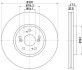 Гальмівний диск передній Honda Accord IX, Accord VIII 2.0-3.5 06.08- HELLA 8DD355116-091 (фото 4)