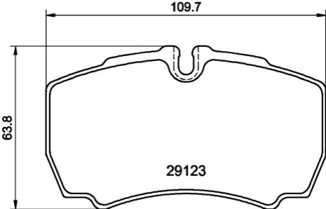 Гальмівні колодки зад. Transit 06-14 2.2 TDCi (спарка) HELLA 8DB355005-421