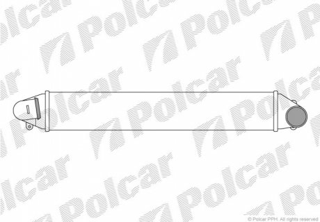 Радіатор інтеркулера Ford Galaxy/Seat Alhambra/VW Sharan 1.8T 20V/1.9Tdi 95- Polcar 9550J8-2 (фото 1)