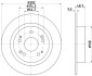 Диск гальмівний зад.Honda Accord IX, Accord VIII, Hr-V 1.8-3.5 06.08- HELLA 8DD355116-521 (фото 1)