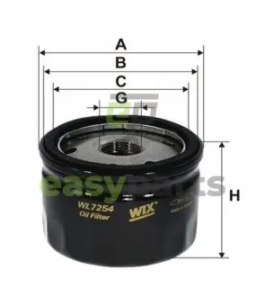 Фільтр масляний Renault Kangoo/Trafic/Opel Vivaro 1.9D/1.5dCi/1.4i/1.6i (58 мм) WIX FILTERS WL7254