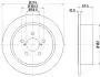 Диск гальмівний зад. Subaru Legacy 02/08- HELLA 8DD355114-641 (фото 4)