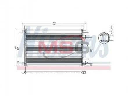 Конденсер кондиціонера NISSENS 94626