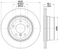 Гальмівний диск зад. E60/E61 04-10 2.5-3.0 (PRO) PAGID HELLA 8DD355119-201 (фото 4)