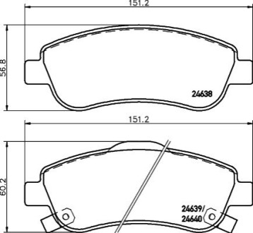 Гальмівні колодки перед. Honda CR-V 07- (bosch) PAGID HELLA 8DB355013-611