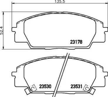 Гальмівні колодки пер. Civic VII/VIII 01- 2.0 HELLA 8DB355009-731