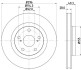 Диск гальмівний перед. Toyota RAV4 III 1.8/2.0/2.2D 06- /Auris/Prius Plus HELLA 8DD 355 118-561 (фото 1)