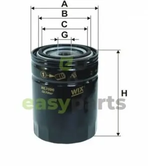 Фільтр оливи WIX FILTERS WL7096