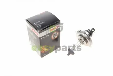 Автолампа H4 12V 60/55W P43t Plus 50 BOSCH 1 987 302 049