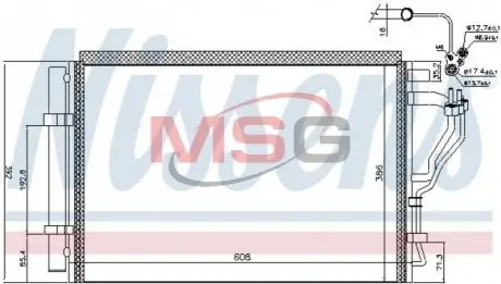 Радиатор кондиционера HYUNDAI ELANTRA (MD/UD) (10-) 1.6 NISSENS 941126