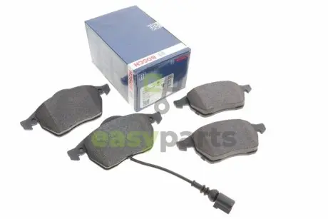 Колодки гальмівні (передні) Audi A3/TT/Seat Leon/Skoda Octavia/VW Golf 96-10/Polo 05-09 (+датчик) BOSCH 0 986 494 018