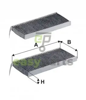 Фільтр салону Renault Kangoo 08-/Master 10- (вугільний) (к-кт 2шт) WIX FILTERS WP9337