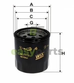 Фільтр масляний Toyota Camry 3.0i 91-06/Land Cruiser 84-/Hilux 97- WIX FILTERS WL7172
