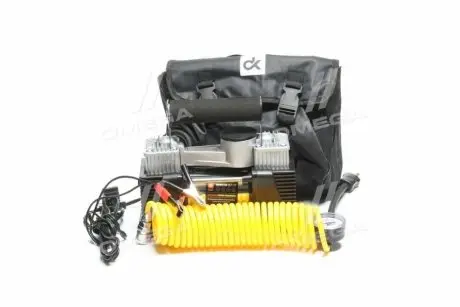 Компресор, 12V, 10Атм, 60л/хв, 2-х поршневий, клеми, шланг 5м., <ДК> Дорожная Карта DK31-112