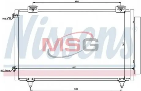 Радиатор кондиционера TOYOTA COROLLA (E12, E13) (01-) NISSENS 940299