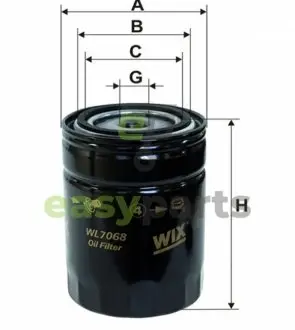 Фільтр масляний Audi 100/VW Caddy II/LT 28-35 1.3-2.5TDI 76- WIX FILTERS WL7068