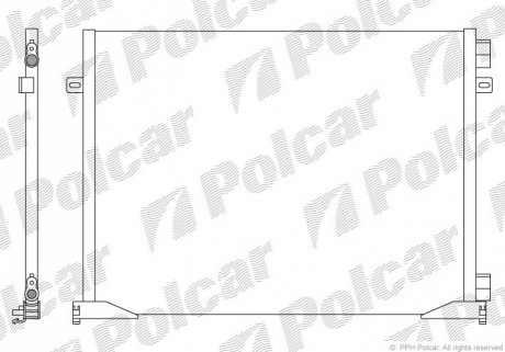Радіатор кондиціонера Renault Trafic/Opel Vivaro 1.9 dCi, 2.0 16V 01- Polcar 6026K8C1S