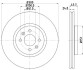 Диск тормозной передний Renault Scenic / Grand Scenic 1.5d dci 04-09 HELLA 8DD 355 113-061 (фото 4)