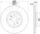 Диск тормозной передний Renault Scenic / Grand Scenic 1.5d dci 04-09 HELLA 8DD 355 113-061 (фото 4)