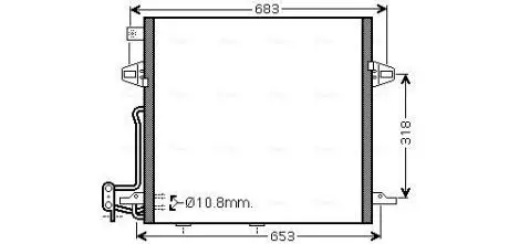 AVA DB Радіатор кондиціонера W164/X167,G/M/R-Class AVA COOLING MS5406D