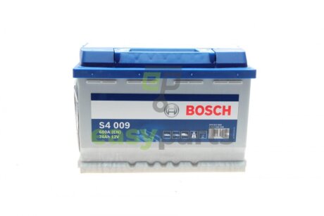 Акумуляторна батарея 74Ah/680A (278x175x190/+L/B13) BOSCH 0092S40090