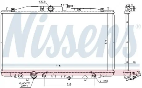 Радіатор охолоджування NISSENS 68152