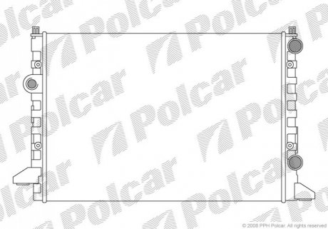 Радіатор двигуна VW Passat, Passat Variant 1,6/1,8/2,0/1,9Tdi 02.88- Polcar 954708A4 (фото 1)