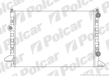 Радіатор двигуна VW Passat, Passat Variant 1,6/1,8/2,0/1,9Tdi 02.88- Polcar 954708A4