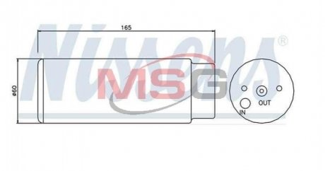 Осушувач кондиціонера MERCEDES ML-CLASS W 163 (98 -) NISSENS 95380 (фото 1)