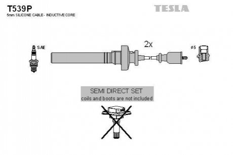 Комплект кабелів високовольтних TESLA T539P