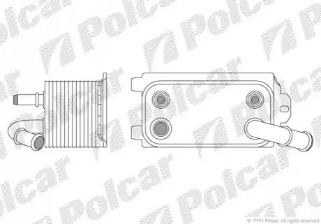Масляный радиатор Landrover/Range Rover Evoque/Volvo S60/V60(10-)D2 Polcar 9071L8-1