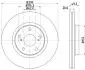 Гальмівний диск перед. Toyota Auris, Avensis, Verso 1.6-2.2D 03.07- HELLA 8DD 355 114-281 (фото 4)
