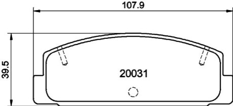 Гальмівні колодки дисковi зад. Mazda 323 93-97, 98-, 626 91-, 6 02- HELLA 8DB 355 016-761