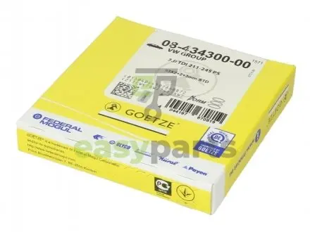 Кольца поршневые Audi A4/A6/A8, VW Touareg/Phaeton 2.7/3.0 TDI 03-11 GOETZE 08-434300-00