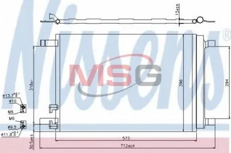 Конденсер кондиционера NISSENS 940319