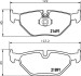 Гальмівні колодки дискові зад. Bmw E39 520-535 96- HELLA 8DB355007-981 (фото 1)