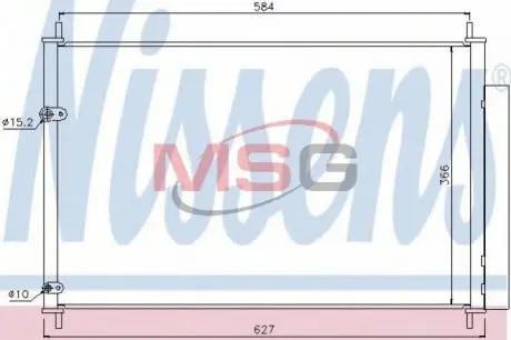 Конденсер кондиціонера NISSENS 940037