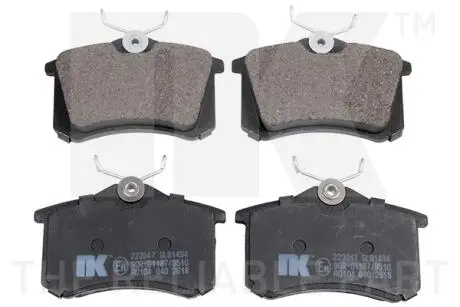 Гальмівні колодки дискові зад. Citroen/Peugeot/Renault/VAG (17mm) NK 223947
