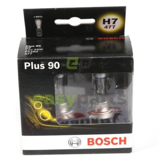 Лампа розжарювання H7 12V 55W PX26d plus 90 (компл.) BOSCH 1 987 301 075