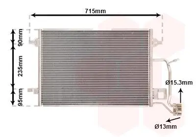 Радіатор кондиціонера A4 / PASSAT 19TDI / 25tdi 97- Van Wezel 03005173