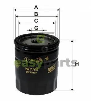Фільтр оливи WIX FILTERS WL7105
