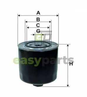 Фильтр масляный двигателя AUDI /OP525/5 (WIX-Filtron) WIX FILTERS WL7277 (фото 1)